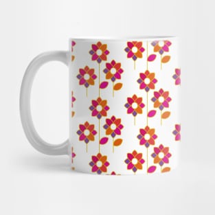 Pretty pink abstract flowers pattern design. Mug